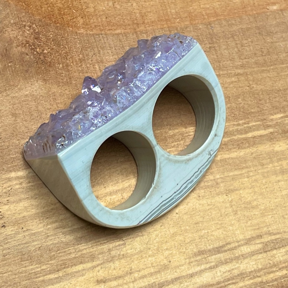 Double Amethyst Ring - image 1